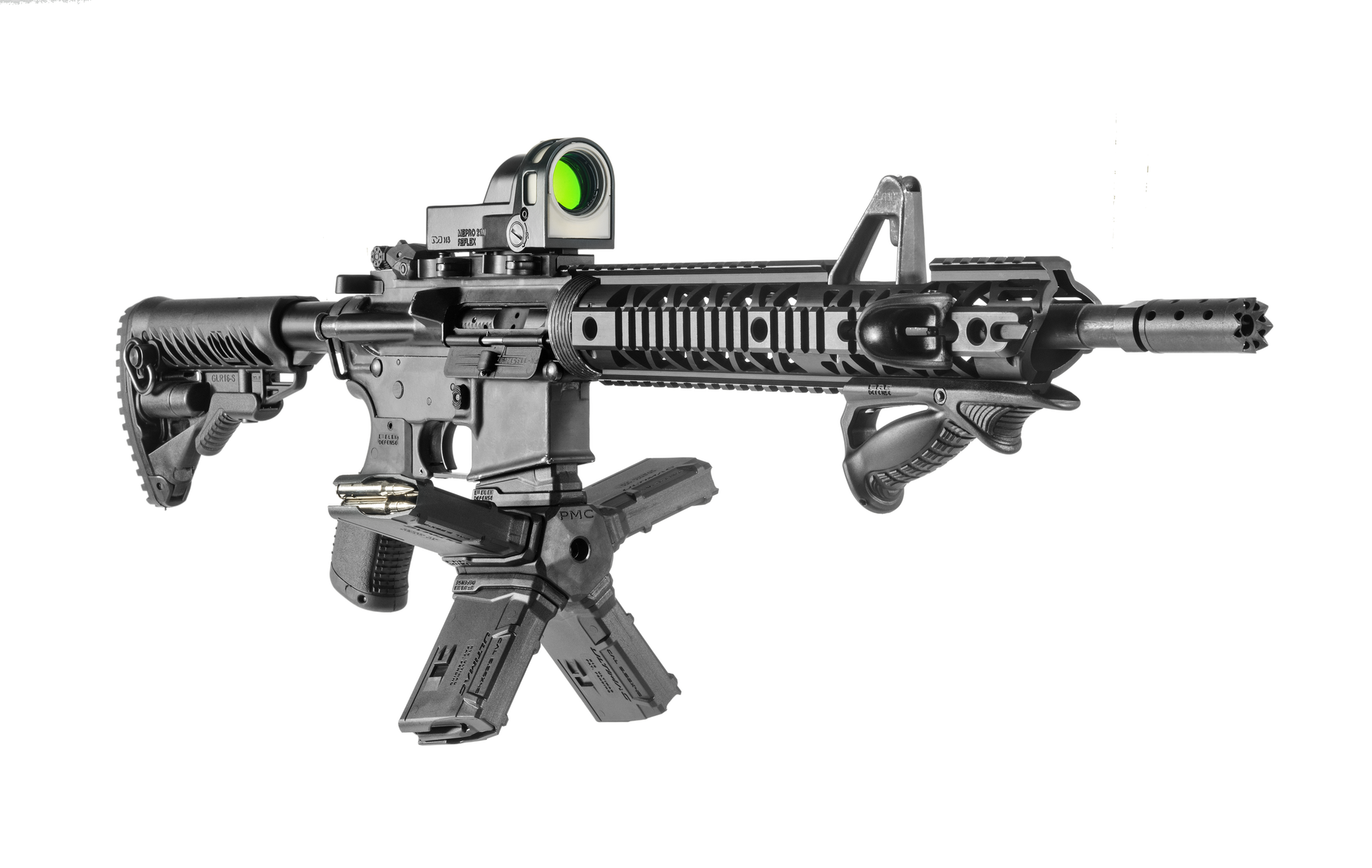 Garde-main aluminium Quad-Rail Picatinny FAB Defense NFR-EX pour AR15/M4/HK416 canon 14" ou plus